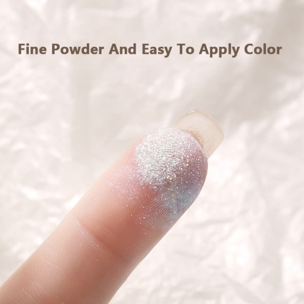 Moonlight Nail Glitter Powder White Dust Pigment Chrome Mirror A1