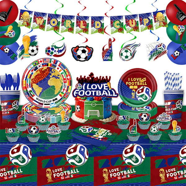 Fotbollsfestdekorationer 2026 Festtillbehörsset E