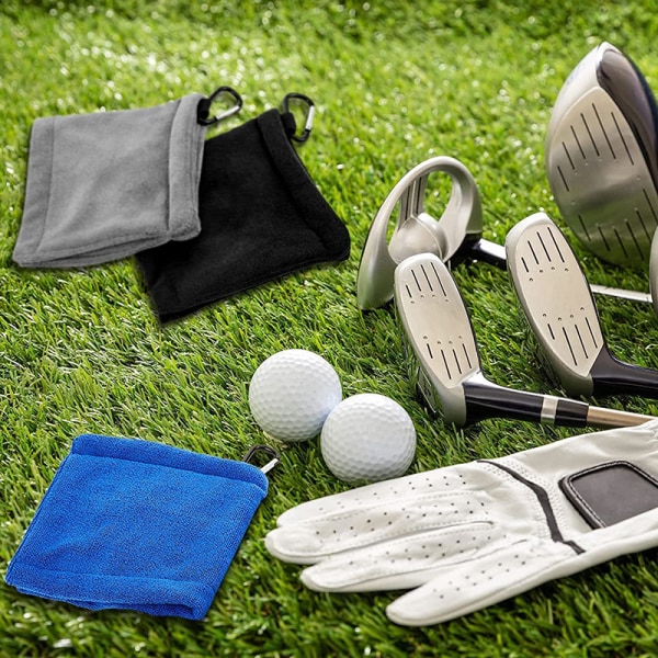 1 stk golf håndklæde mikrofiber golf våd og tør brug til golfspillere med H Red
