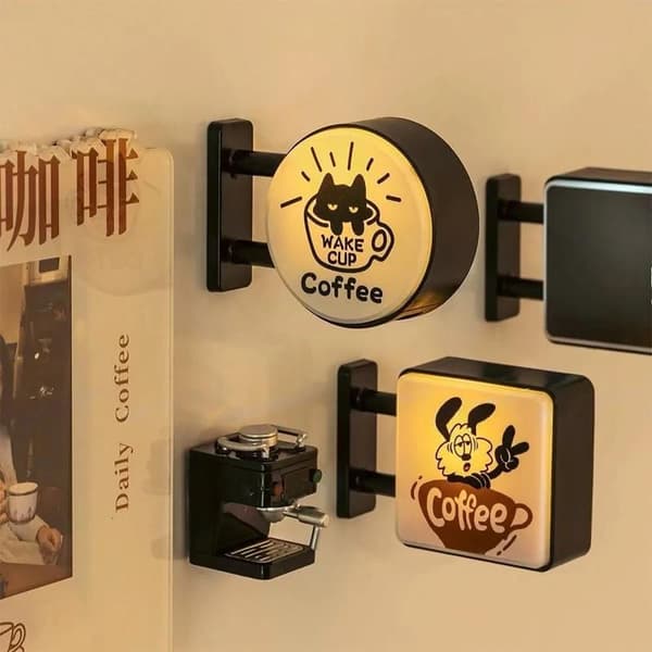 Mini Lightbox Køleskabsmagnet Kaffe Turisme Souvenir Magnetisk Lys A3