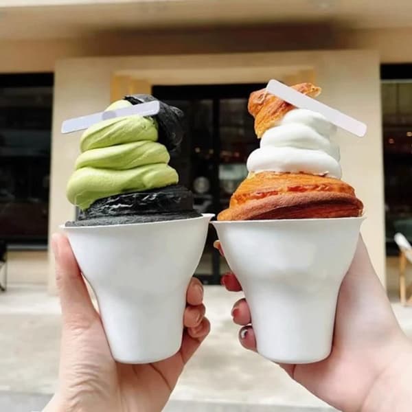 10 stk isbeger dessert kake papirbeger barbert is yoghurt Bo A3