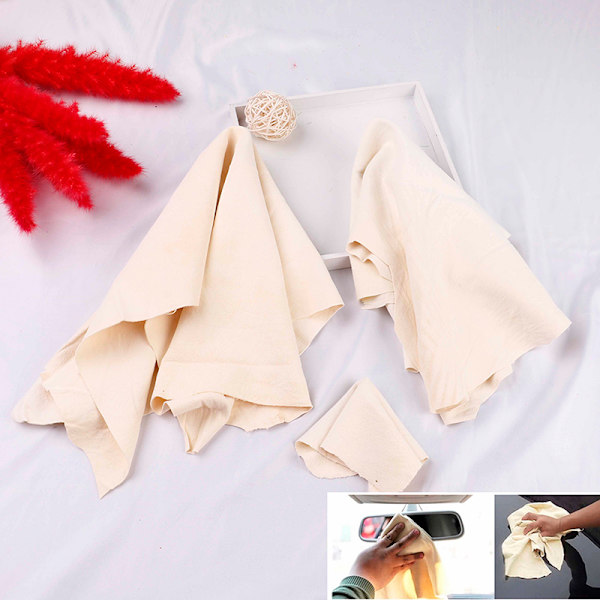 1PC auton luonnollinen säämiskänahka auton puhdistusliina pesu abso A3