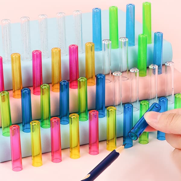 24/50 stk. e Pencil Cap Hylse Cover Extender Plastic Protector S 24Pcs StyleA