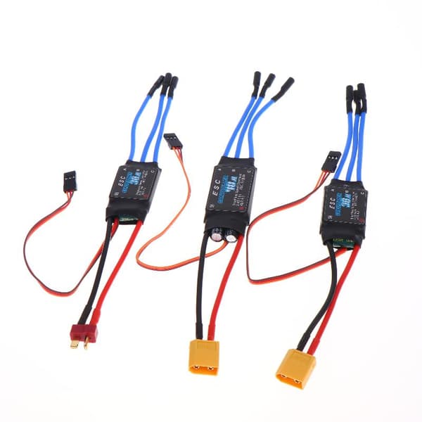 1 stk 30/40A Børsteløs ESC 2-4S Elektronisk Hastighedsregulator Med 30A XT60 plug