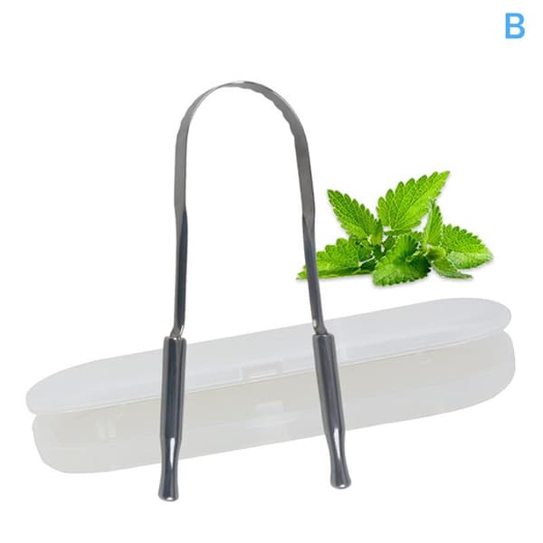 Tannet tunge renser skraper munnhygiene munn rustfritt Silver B