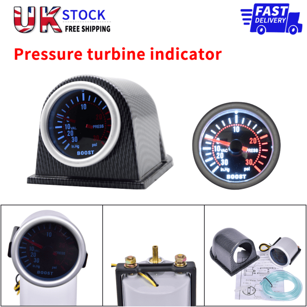 52MM 30PSI bilinstrument Trykkvakuumturbin Turbo Boost P