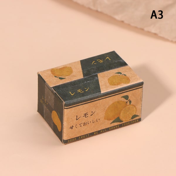 1/12 Dollhouse Papper Lådor Modell Mini Simulering Frukt Box Doll A3