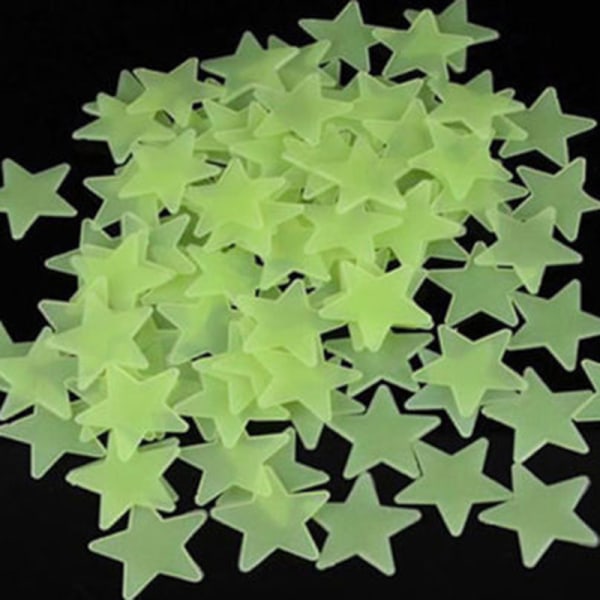 100 X Home Wall Loft Glow In The Dark Stars Stickers Decal B