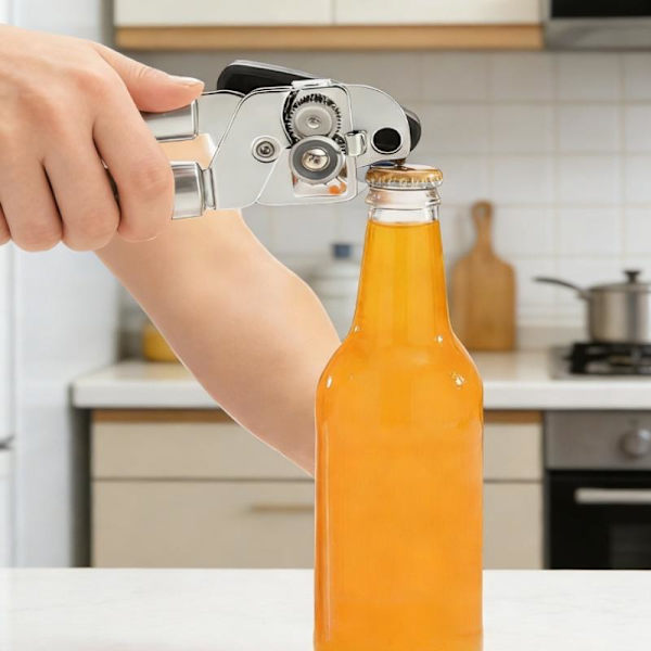 Dåseåbner Flaskeåbner Kraftig Rustfrit Stål Let Drej K A