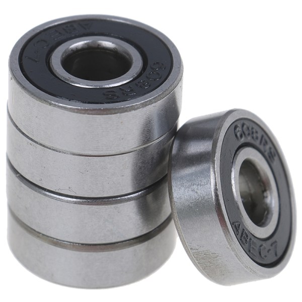 5 stk Sort ABEC-7 608RS Skateboard Rulleforseglede kulelager