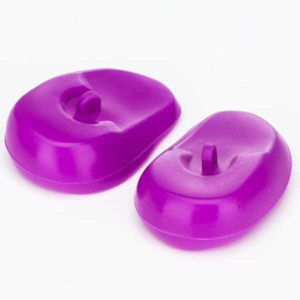 1 par silikon øredeksel Praktisk salong frisørdusjer Purple