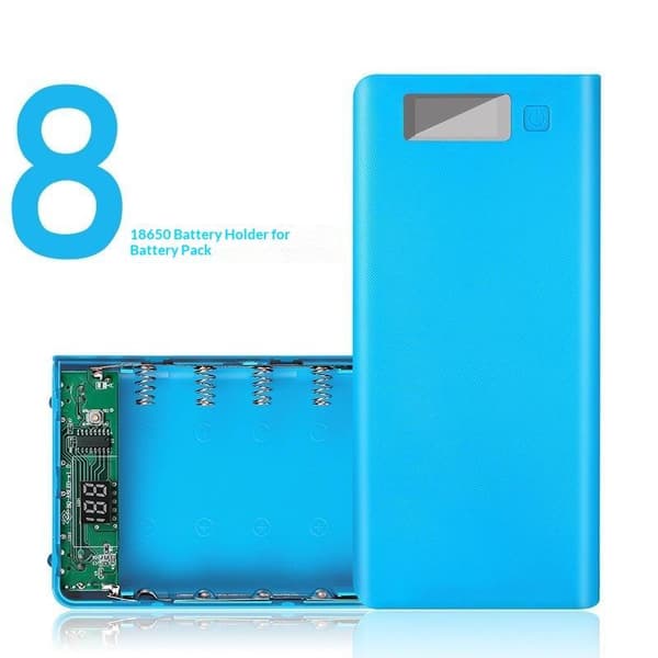 Gør-det-selv Power Bank Etui Sæt Uden Batteri LCD Display Dobbelt USB Ud A6
