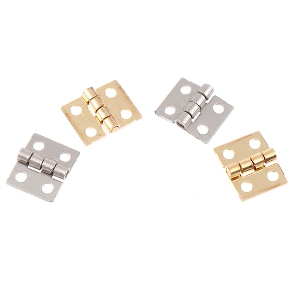 10 stk Messing Mini Dørhengsel Simulering Folding For 1/10 RC Craw White