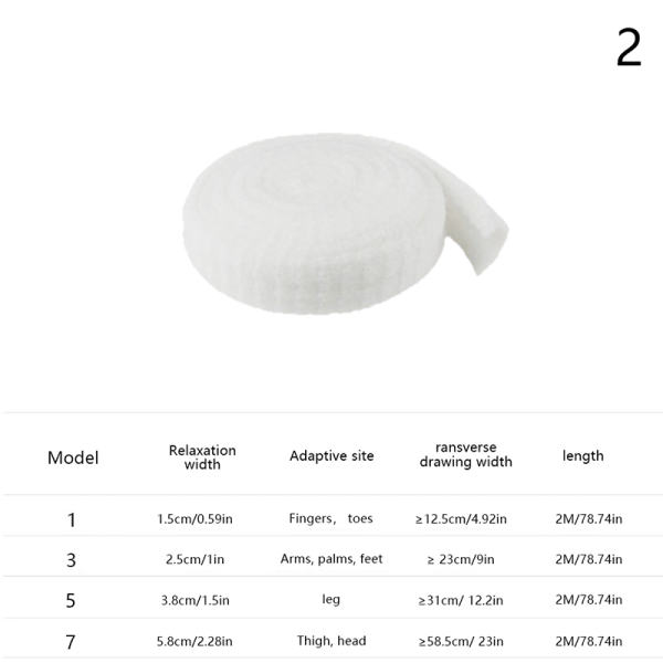 2M/rulle, rørformet elastisk net til sårforbindingsfastholdelse 2.5CM2M