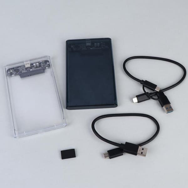 USB Type C 2,5 tommer ekstern opbevaringskasse SATA til USB 5 Gbps HDD Transparent