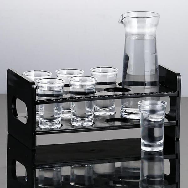 6/12/24-håls Glasbricka Kopp Organizer Hål Akryl Displayställ D