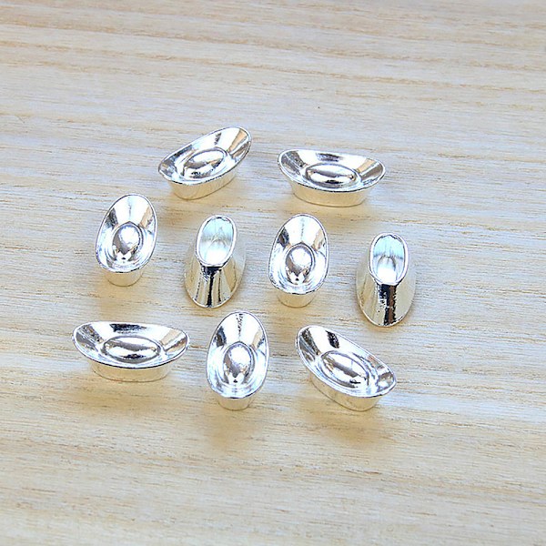 5 st Tackor Guld Yuan Bao Wealth Golden Staty Tackor Dekor Orn Silver