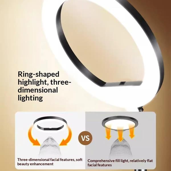 1 sæt 26 cm LED Selfie Ring Light Dæmpbar LED Lampe Fotografi