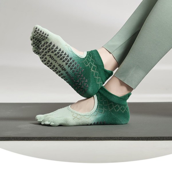 Gradient Color Lyhyet joogasukat Pilates-sukat Liukumattomat sisätilat F A8