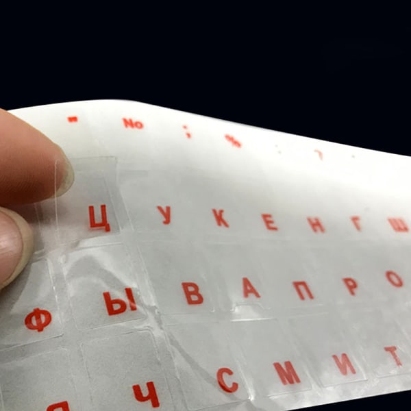 Universelle russiske transparente tastaturklistremerker for bærbar PC Lett Green