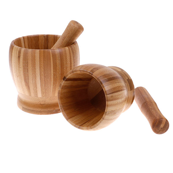 Puinen laasti ja survin Set Valkosipuli Pugging Pot Herb Mill Crush S