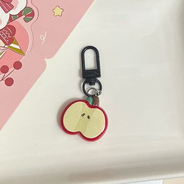 e Fruit Keychain Sarjakuva Avaimenperä Tyttöjen Laukku Riipus auton avain Acce Red