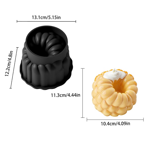 Stor bringebærmousse kake silikonform DIY stearinlys kake M White
