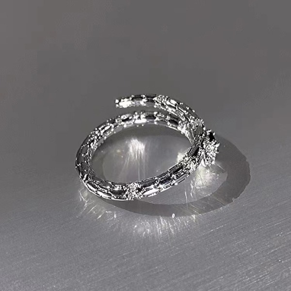 Gothic Open Snake Ring Justerbare Dyringer For Menn Kvinner Fa