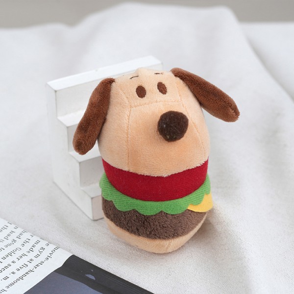 e Hamburger Dog Doll Riipus Creative Kawaii Pehmoavaimenperä Pehmo