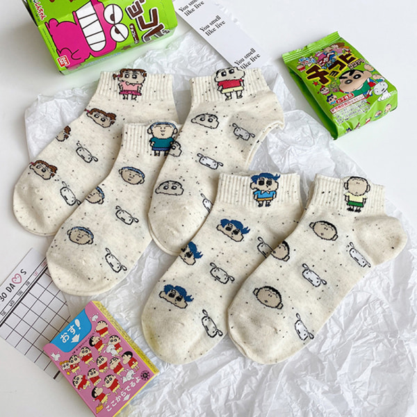 Kawaii Crayon Shin-Chan Sokker Dame Sokker Low-Top Sommer Tynde A1