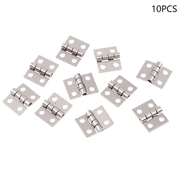 10 stk Messing Mini Dørhengsel Simulering Folding For 1/10 RC Craw White