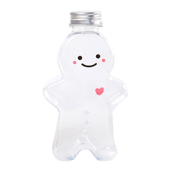 500ML Pepparkakor Man Flaska Björn Form Plast Dryck Cup Chris Transparent Bottle