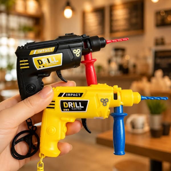 Mini elektrisk drillmodell nøkkelringer for voksne barn veskeanheng A2