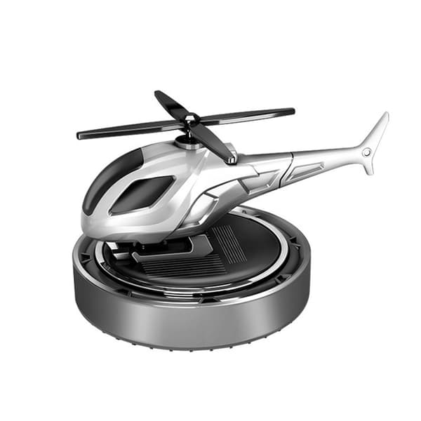 Solbil Doft Helikopter Bil Luftfräschare Instrumentbräda Orna Silver