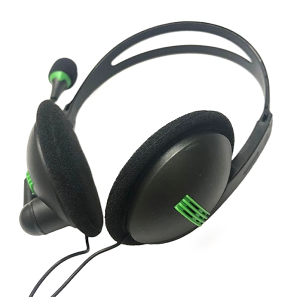 3,5 mm trådbundna hörlurar Universal headset med mikrofonbrus Black