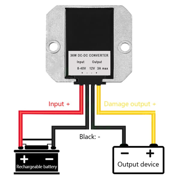8V-40V til 12V 3A 36W Stabilisator Transformer DC Converter Regula