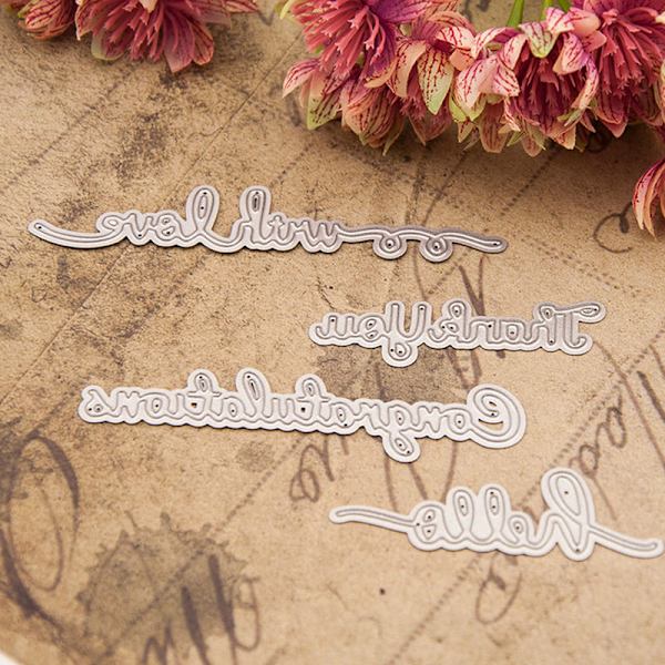 DIY tervehdyssanat ting Die Metal Scrapbooking Dies Craft