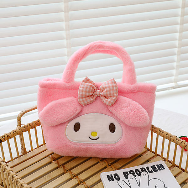 Sanrio Plys Tote Bag Anime HelloKitty Kuromi Melody Cinnamorol 14