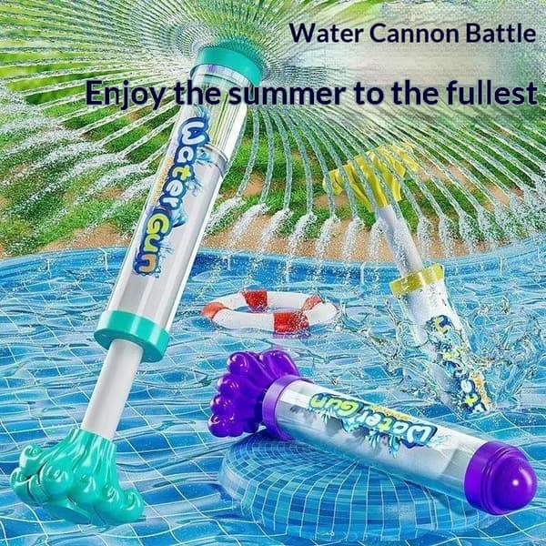 Vatten för barn Sommar Dragtyp Vattenblästrare Soaker Squirt F Blue