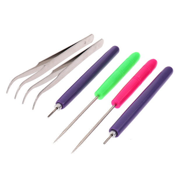 3st Pincett med slitsad penna Verktygssats Quillingpapper DIY Set Pape