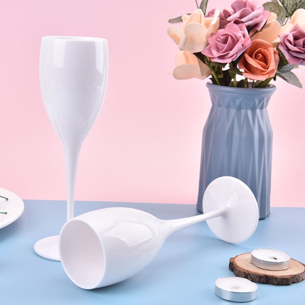 Champagne Flutes Glas Plast Vinglas Tåler opvaskemaskine Ch White