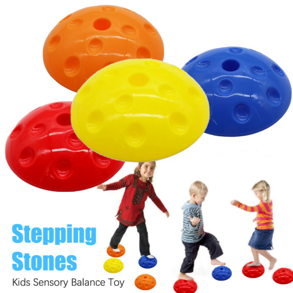 Barn Balanse Stepping Stone Balanse Halvball Leker Trening Bal Yellow