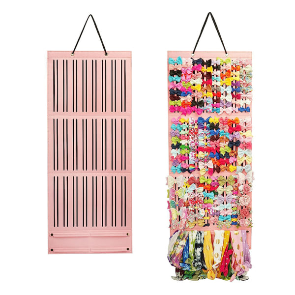 Hårbuer Holder Hårklemmer med stor kapasitet Oppbevaring Henger Organ Pink L