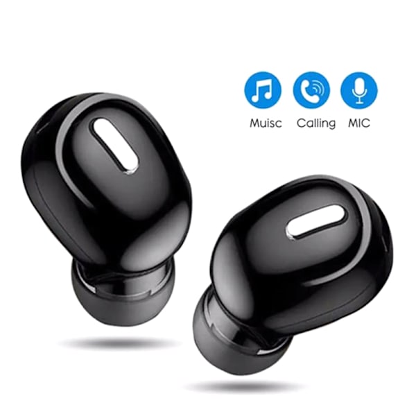 Mini Wireless Bluetooth-kompatibel 5.0 hörlurar In Ear Sport Wi black