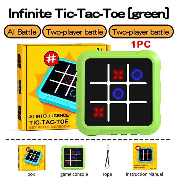 Elektroniskt schackbräde Tic Tac Multifunktionell Barnutbildning Green