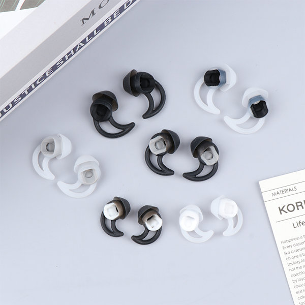 3 st silikonersättningsöronspetsar för QC20 QC30 SIE2 IE3 Wile White