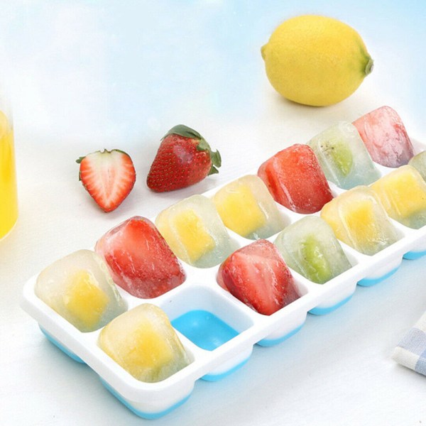 Silikon Isbitbrett Ices Jelly Maker Formbrett med lokk for