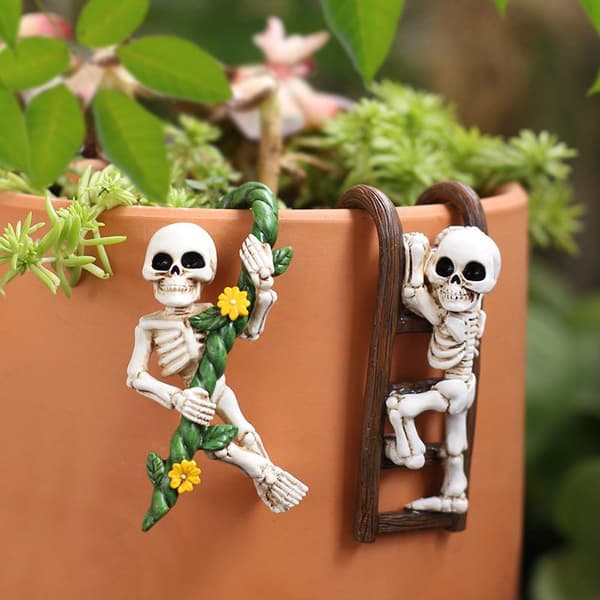 2-delt sæt skeletpotteknusere til planter