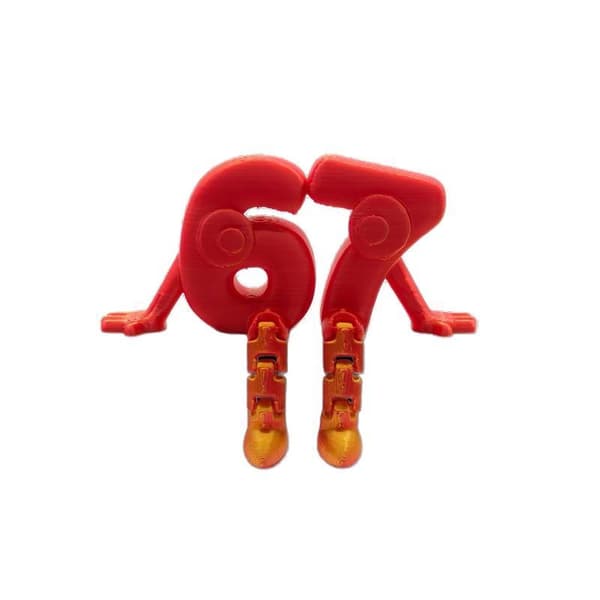3D-printede artikulerte nummer 67-figurer Fleksible lyse Co A22