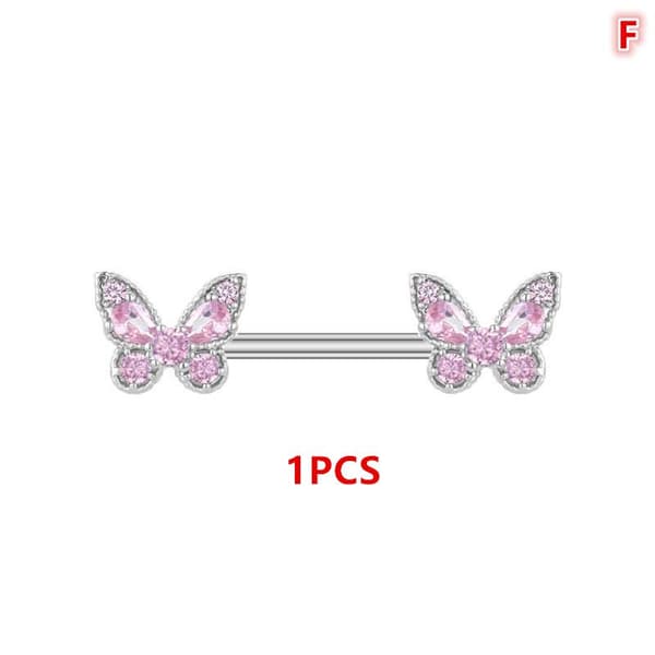 Sommerfugl Brystvorte Smykker Brystvorte Barbell Brystvorte Piercing Brystvorte F